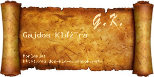 Gajdos Klára névjegykártya
